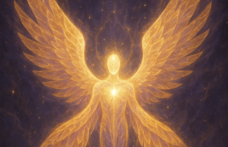 Eine glühende Wassertropfen-Silhouette über sanften Wellen in dunklem Hintergrund.